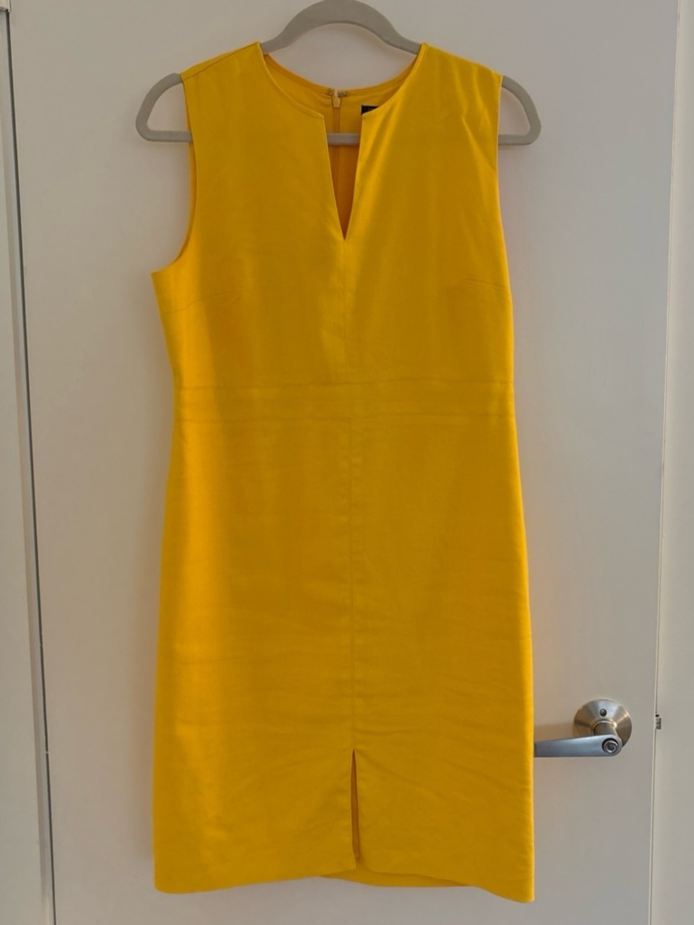 Ann Taylor Bright Yellow Sleeveless Sheath Dress